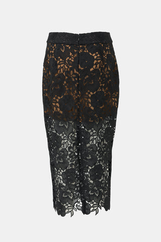 Smythe Guipure Lace Midi Skirt