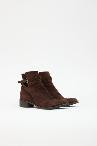 Prada Suede Ankle Boot