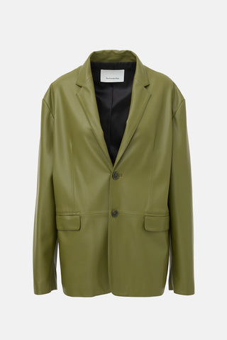 The Frankie Shop Faux Leather Olympia Blazer
