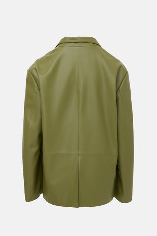 The Frankie Shop Faux Leather Olympia Blazer