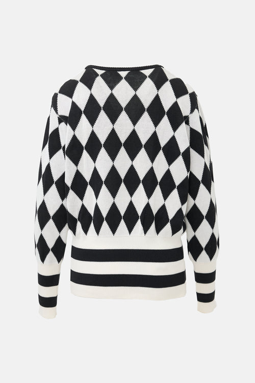 Celine Vintage Harlequin Triomphe Sweater