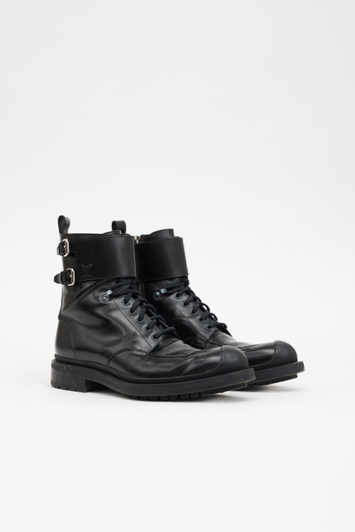 Louis Vuitton Leather Combat Boot