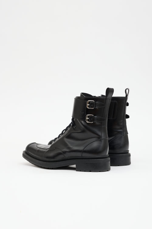 Louis Vuitton Leather Combat Boot