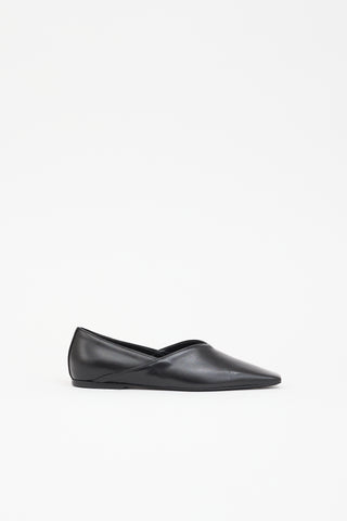 Toteme Leather Square Toe Flat