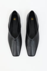Toteme Leather Square Toe Flat