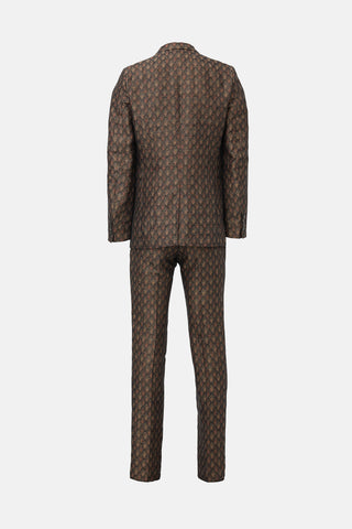 Dries Van Noten Linen Patterned Suit