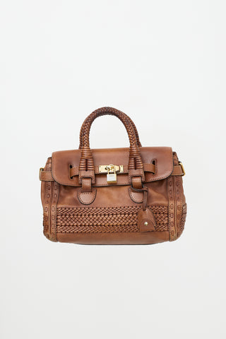 Gucci Leather Woven Bag