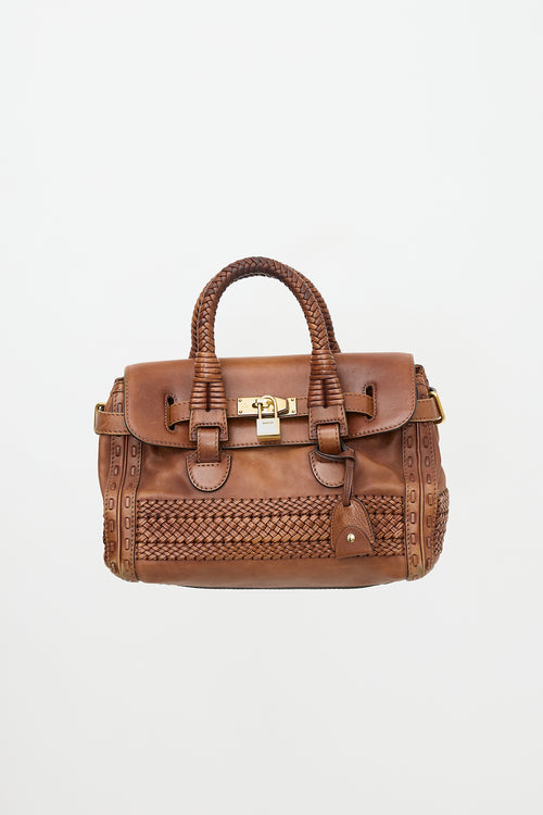 Gucci Leather Woven Bag
