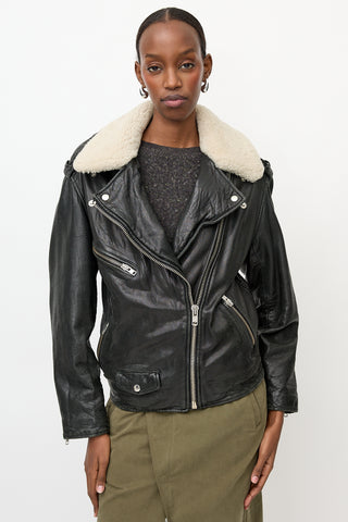 Isabel Marant Étoile Leather & Shearling Biker Jacket