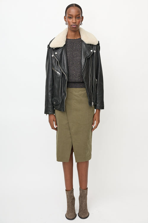 Isabel Marant Étoile Leather & Shearling Biker Jacket