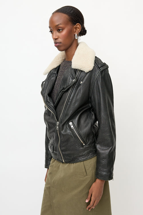 Isabel Marant Étoile Leather & Shearling Biker Jacket