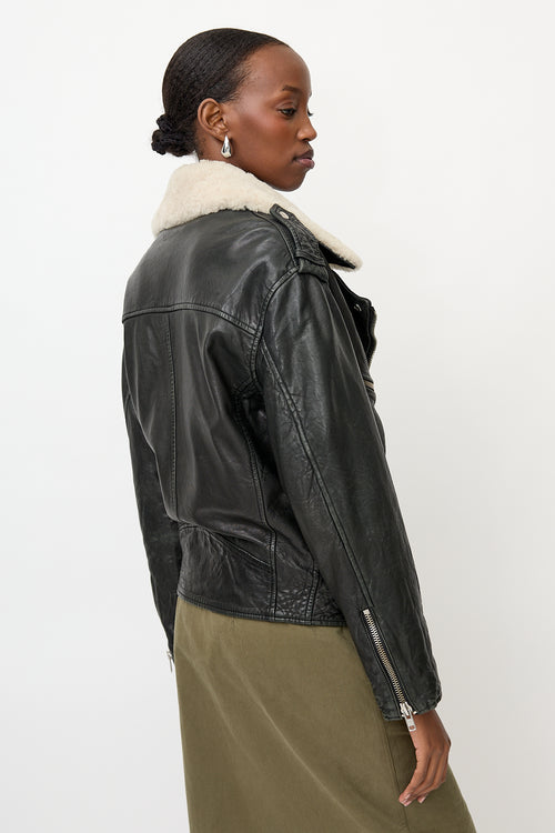 Isabel Marant Étoile Leather & Shearling Biker Jacket