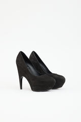 Saint Laurent Suede Platform Pump