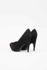 Saint Laurent Suede Platform Pump