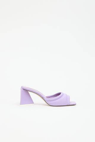The Attico Satin Devon Padded Mule  Mule