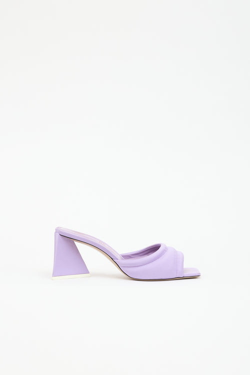 The Attico Satin Devon Padded Mule  Mule