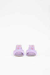 The Attico Satin Devon Padded Mule  Mule