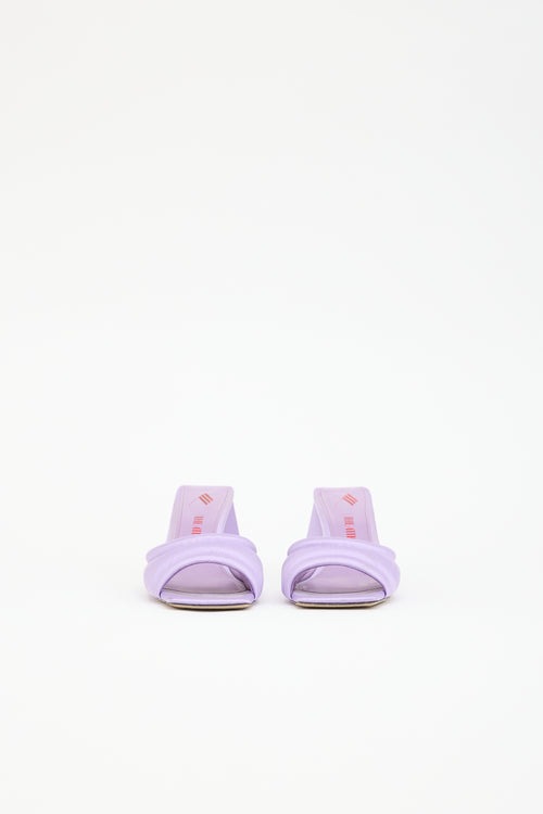 The Attico Satin Devon Padded Mule  Mule