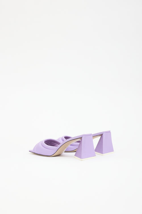 The Attico Satin Devon Padded Mule  Mule