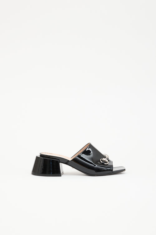Gucci Patent Hardware Mule