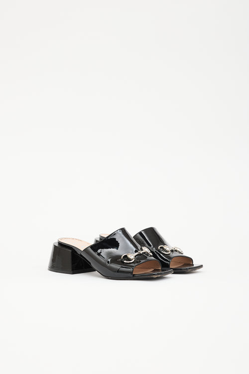 Gucci Patent Hardware Mule