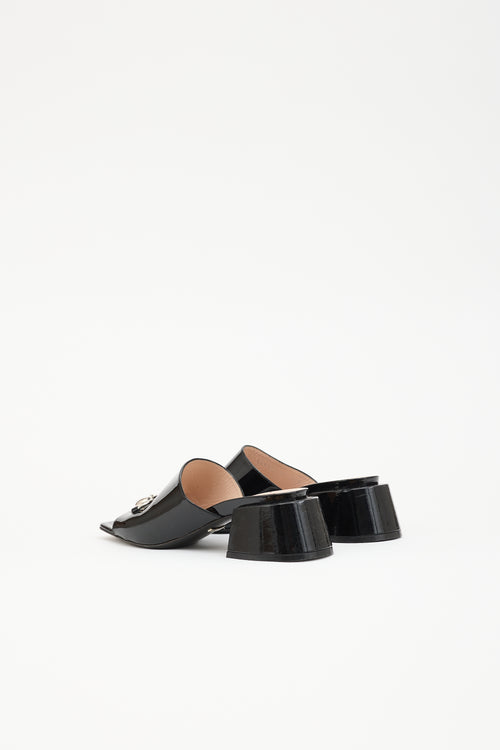 Gucci Patent Hardware Mule