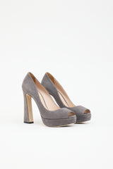 Miu Miu Suede Platform Pump