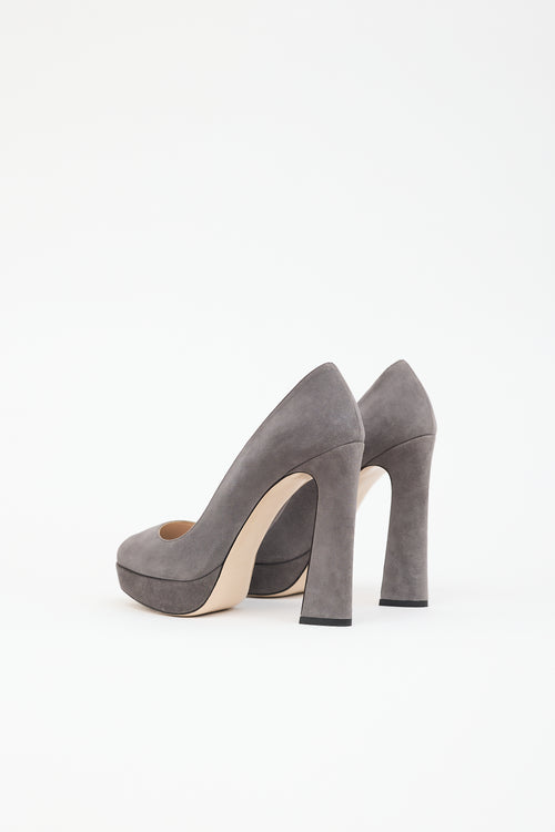 Miu Miu Suede Platform Pump