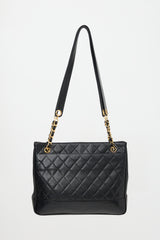 Chanel Vintage Quilted Leather Chain Tote Bag