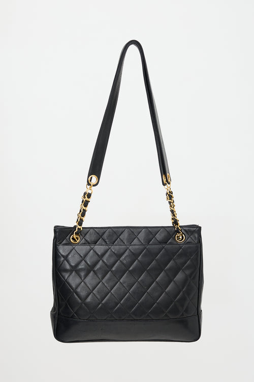 Chanel Vintage Quilted Leather Chain Tote Bag