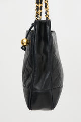 Chanel Vintage Quilted Leather Chain Tote Bag