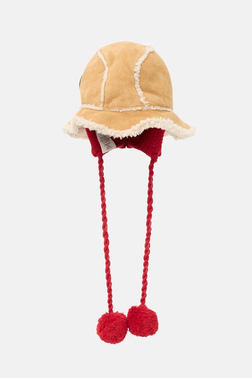 Gucci Shearling Tie Bucket Hat