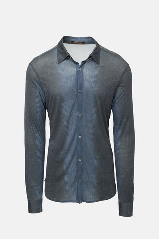 Roberto Cavalli Silk Jersey Printed Shirt