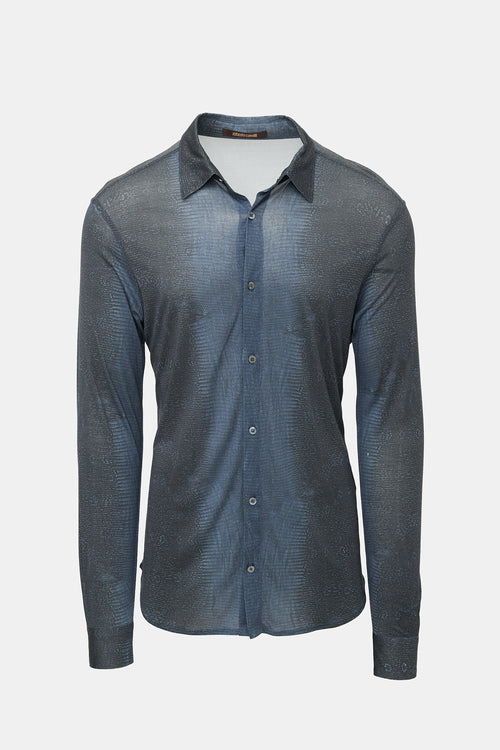 Roberto Cavalli Silk Jersey Printed Shirt