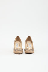 Jimmy Choo Suede Crystal Embellished Pump