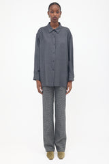 Nili Lotan Wool Button Up Shirt