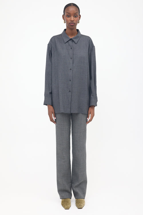 Nili Lotan Wool Button Up Shirt