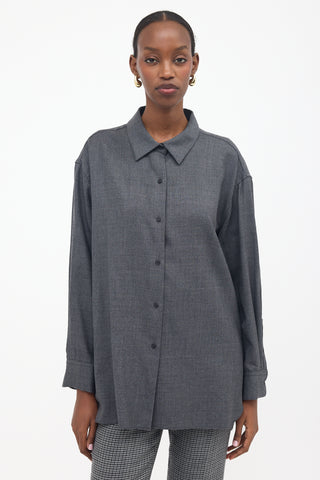 Nili Lotan Wool Button Up Shirt