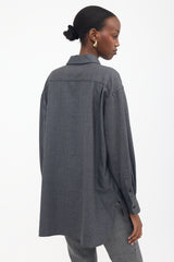 Nili Lotan Wool Button Up Shirt