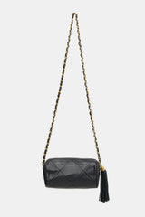 Chanel Vintage Leather Mini Barrel Tassel Bag