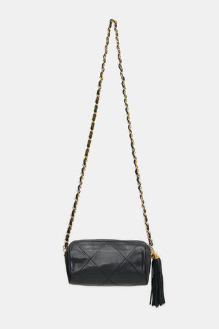 Chanel Vintage Leather Mini Barrel Tassel Bag