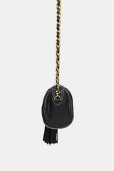 Chanel Vintage Leather Mini Barrel Tassel Bag