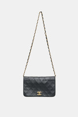 Chanel Vintage Quilted Leather Small Full Flap Bag