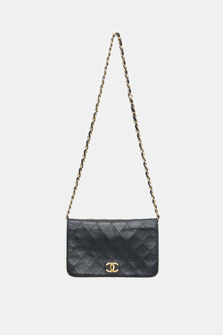 Chanel Vintage Quilted Leather Small Full Flap Bag