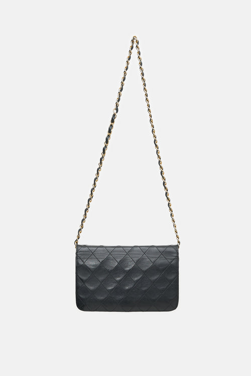 Chanel Vintage Quilted Leather Small Full Flap Bag