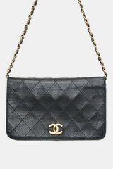 Chanel Vintage Quilted Leather Small Full Flap Bag