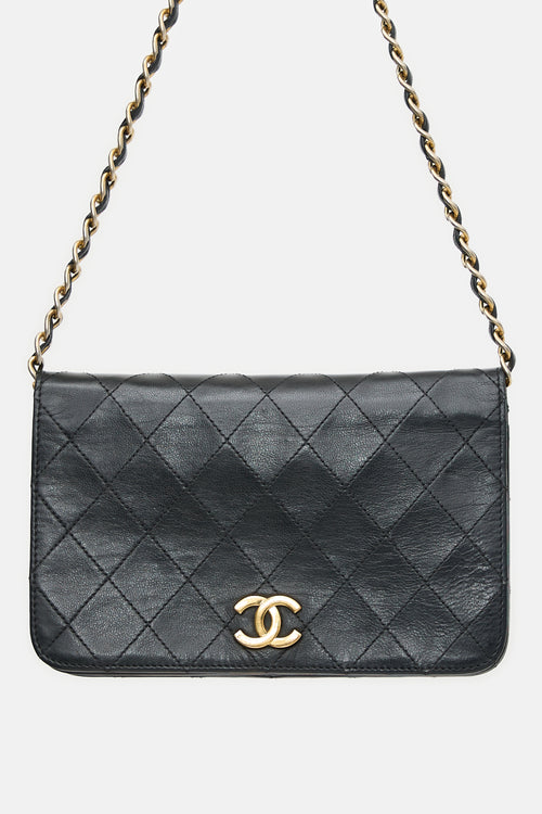 Chanel Vintage Quilted Leather Small Full Flap Bag