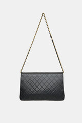 Chanel Vintage Quilted Leather Curved Flap Bag