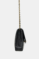 Chanel Vintage Quilted Leather Curved Flap Bag