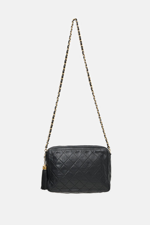 Chanel Vintage Leather Medium Camera Tassel Bag